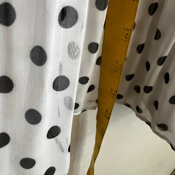 Drama White Polka‎ Dot Pleated Skirt Vintage 90s Preppy Retro Coquette XL - Picture 5 of 8